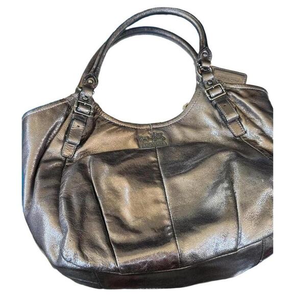 Coach Madison Abigail metallic pewter shoulder bag - Picture 1 of 6